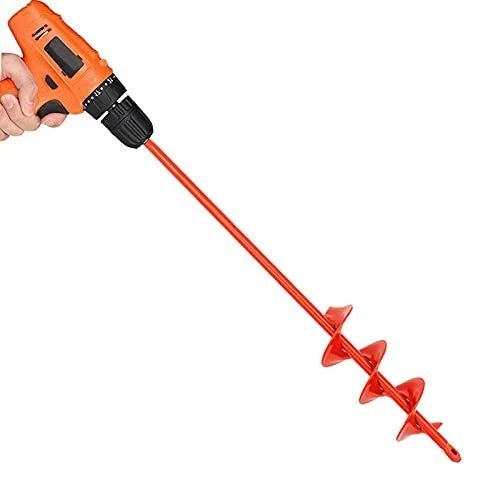 Auger Drill Bit For Garden Ground Earth Spiral Post Hole Digger Bulb Planting