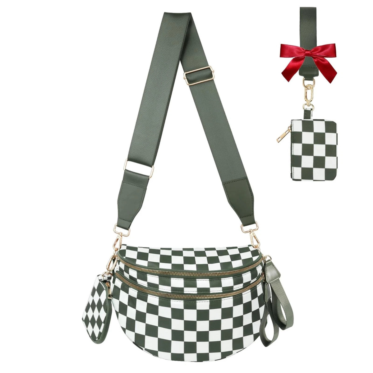 Cross Body Bag for Women Checkered Crossbody Bags Bum Bag for Women Fanny Packs