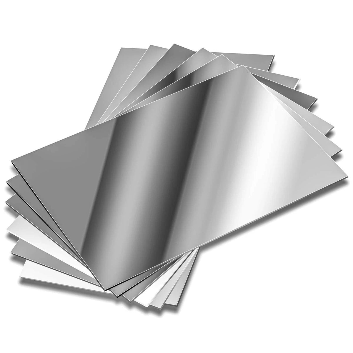 12 Pack Mirrors Plastic Mirror Decor Flexible Mirror Sheets Self Adhesive Mirror