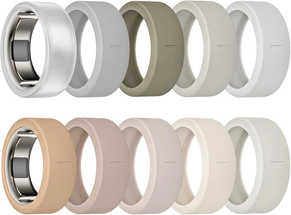 10 Pack Silicone Ring Covers for Oura Ring Gen 3/4 - Scratch Resistant & Stylish