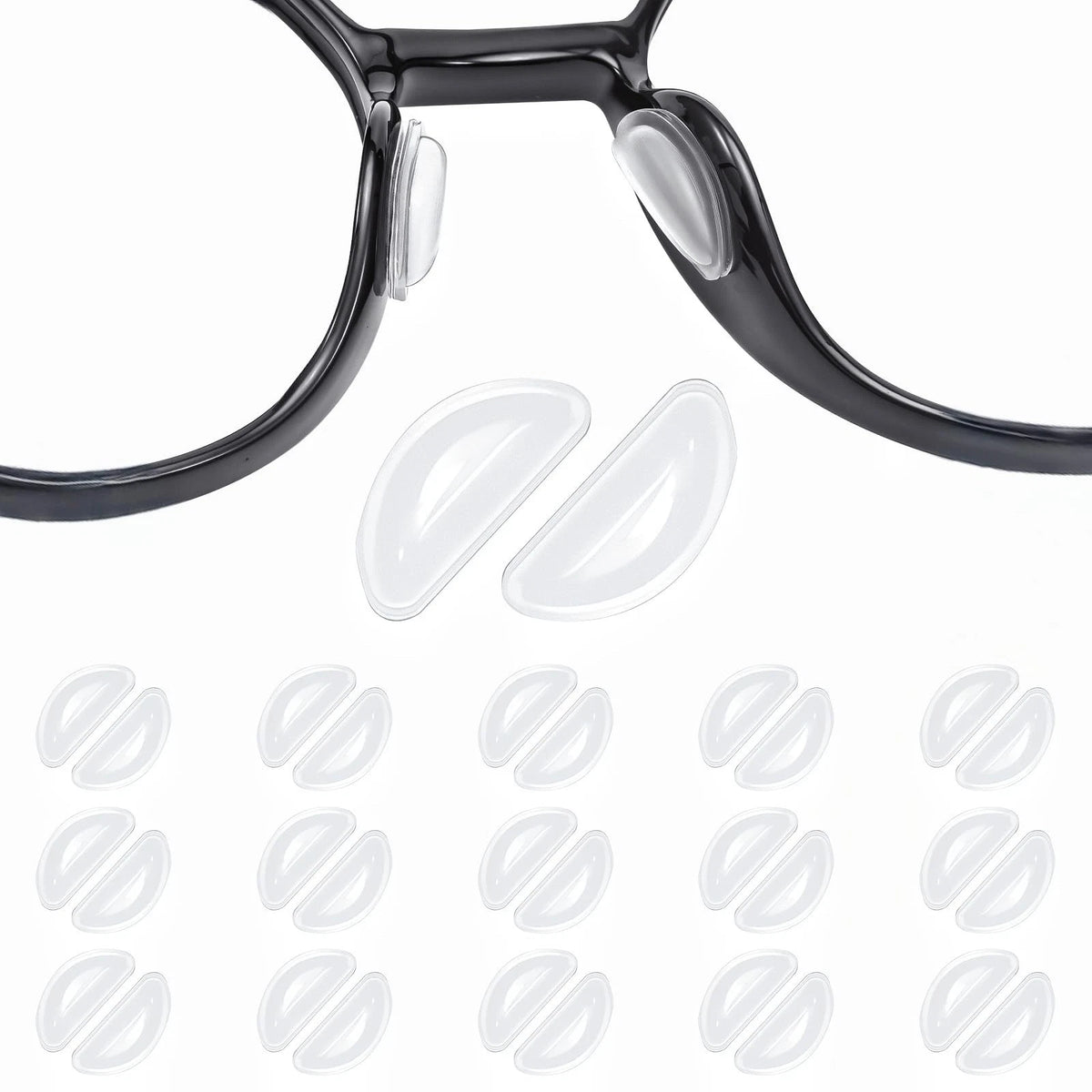 15 Pairs Eyeglass Nose Pads Anti Slip, 3.5mm Thickness Adhesive Nose Grips fo...