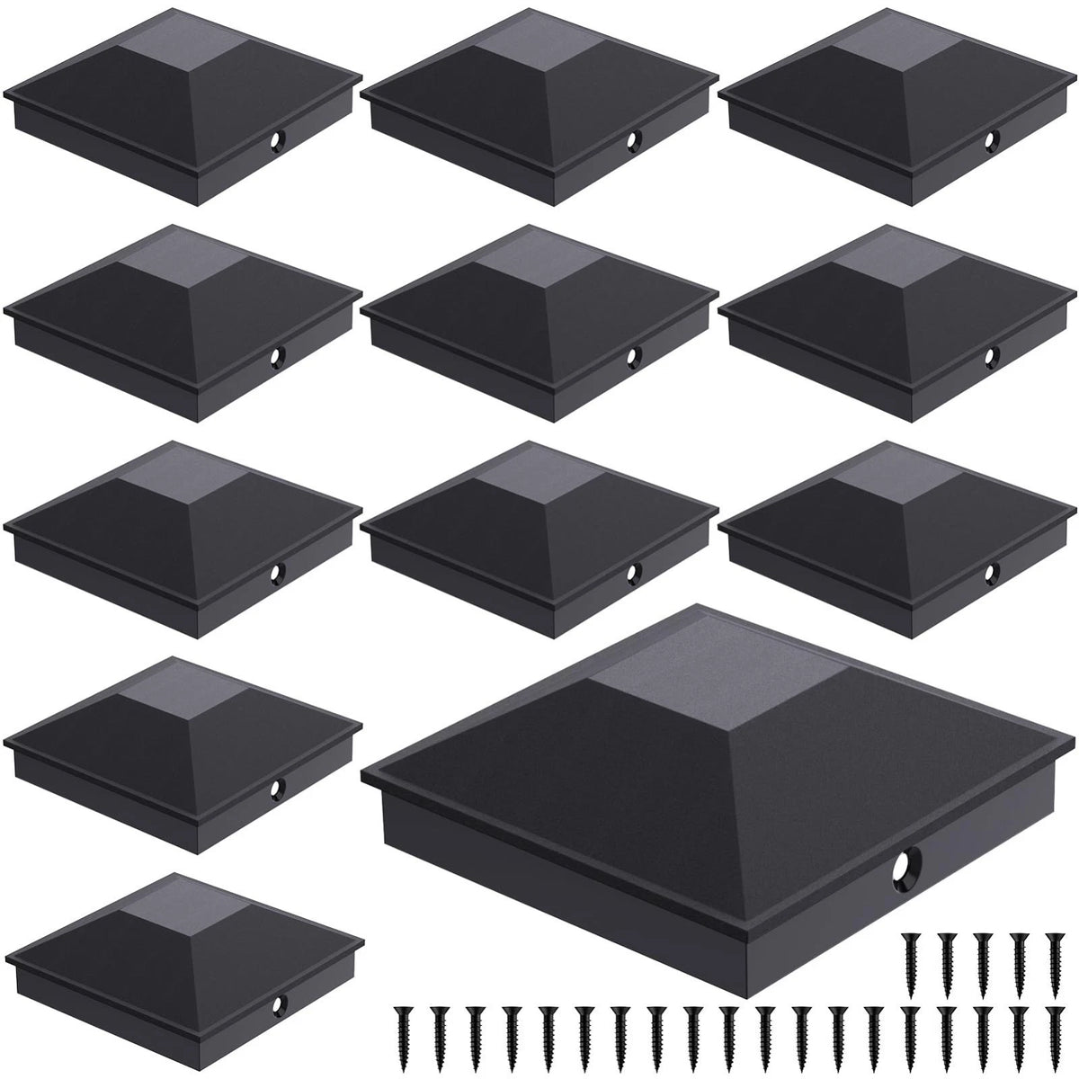 4x4 Post Caps Black(Actual 3.5