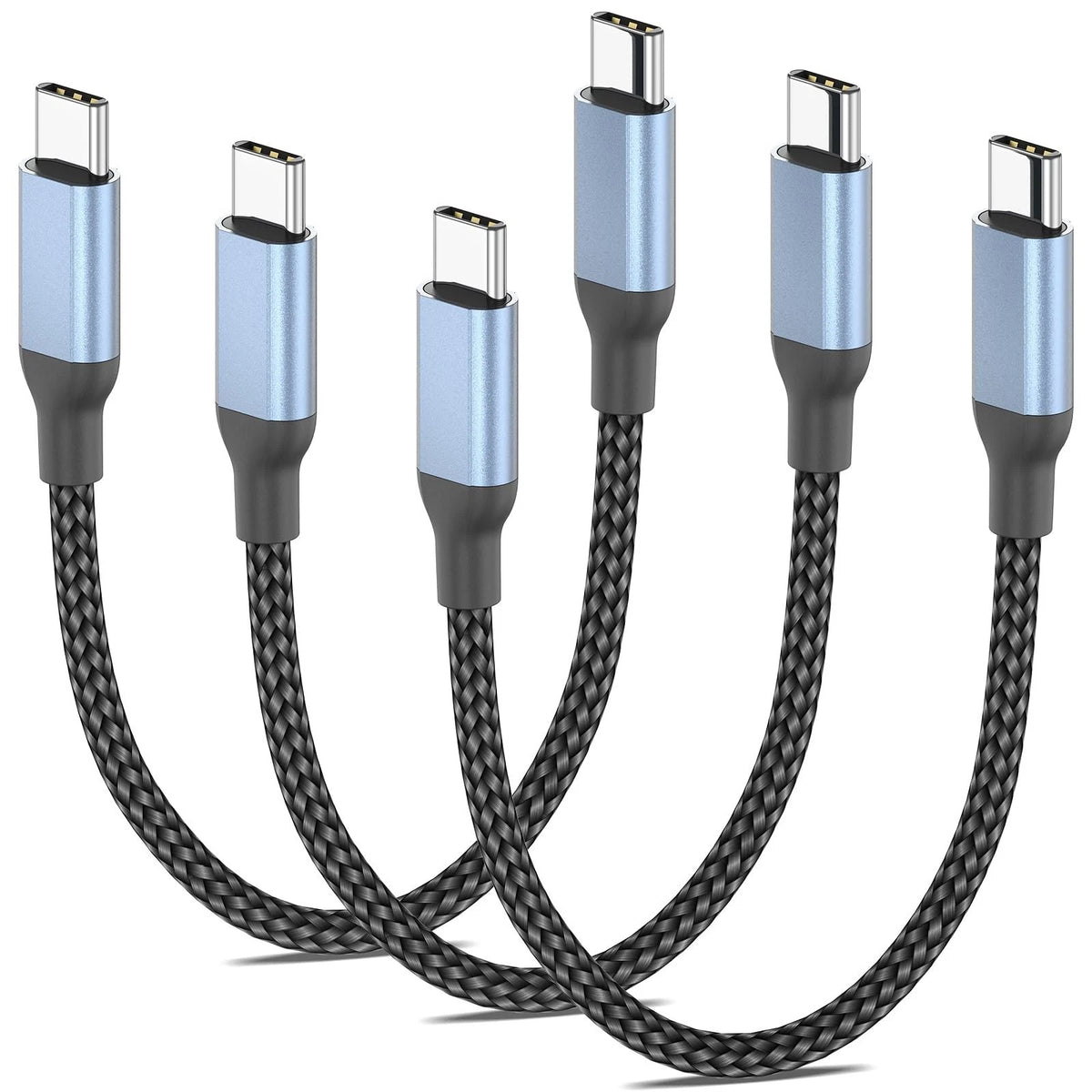 C to C Cable Short 6 inch, 3 Pack Fast Charging USBC Charger Cord