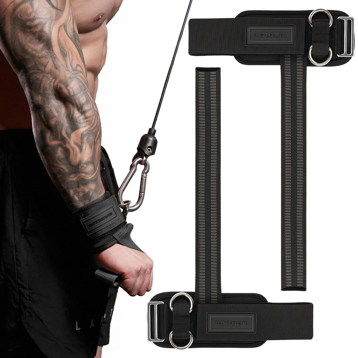 Wrist Straps for Weightlifting, Gym Lifting Straps with D Rings for Cable Machin