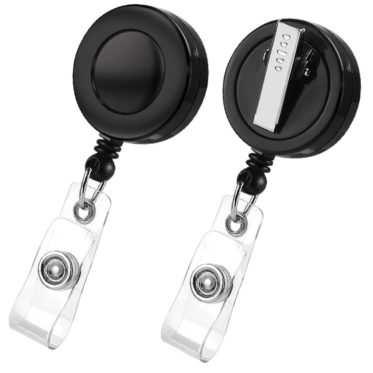 2 Pack Badge Reels Retractable with Swivel Alligator Clip Retractable Badge Hold