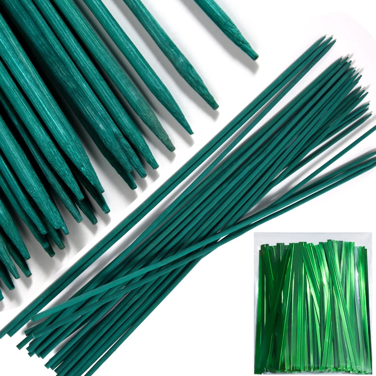 50 PCS 18â€ Wood Plant Stakes Garden Tomato Sticks Plant Stakes & Supports for