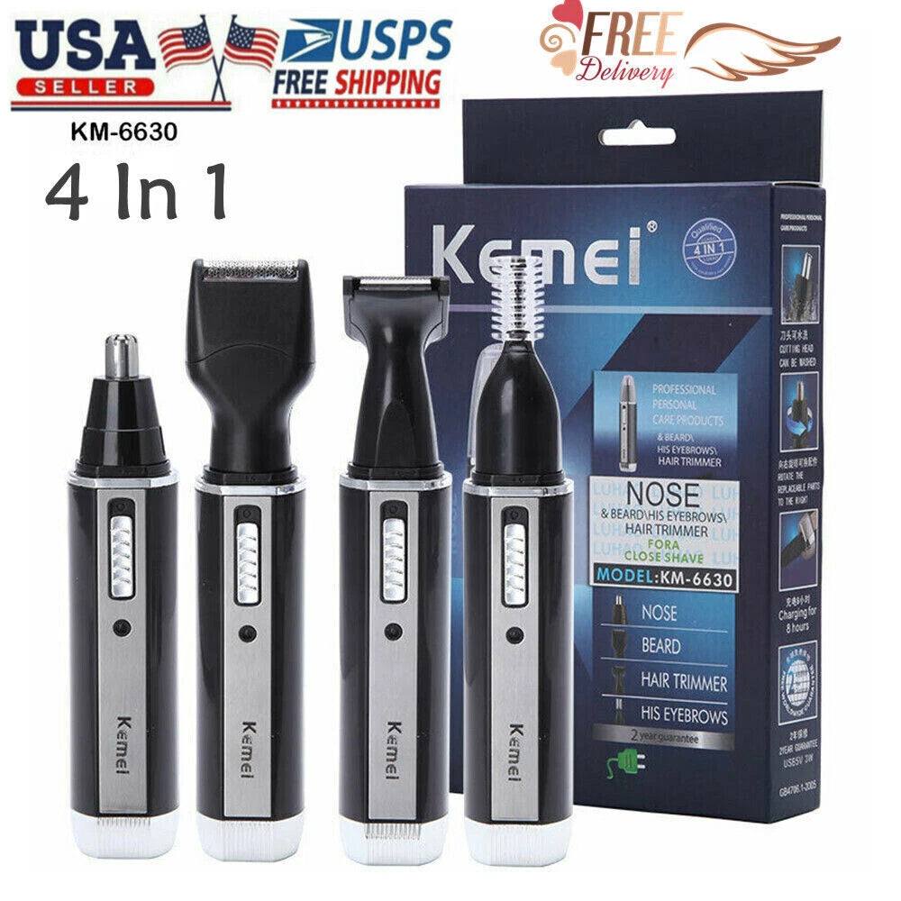 4 In 1 Electric Razor Shaver Men Waterproof Cordless Rechargeable Beard Blue US