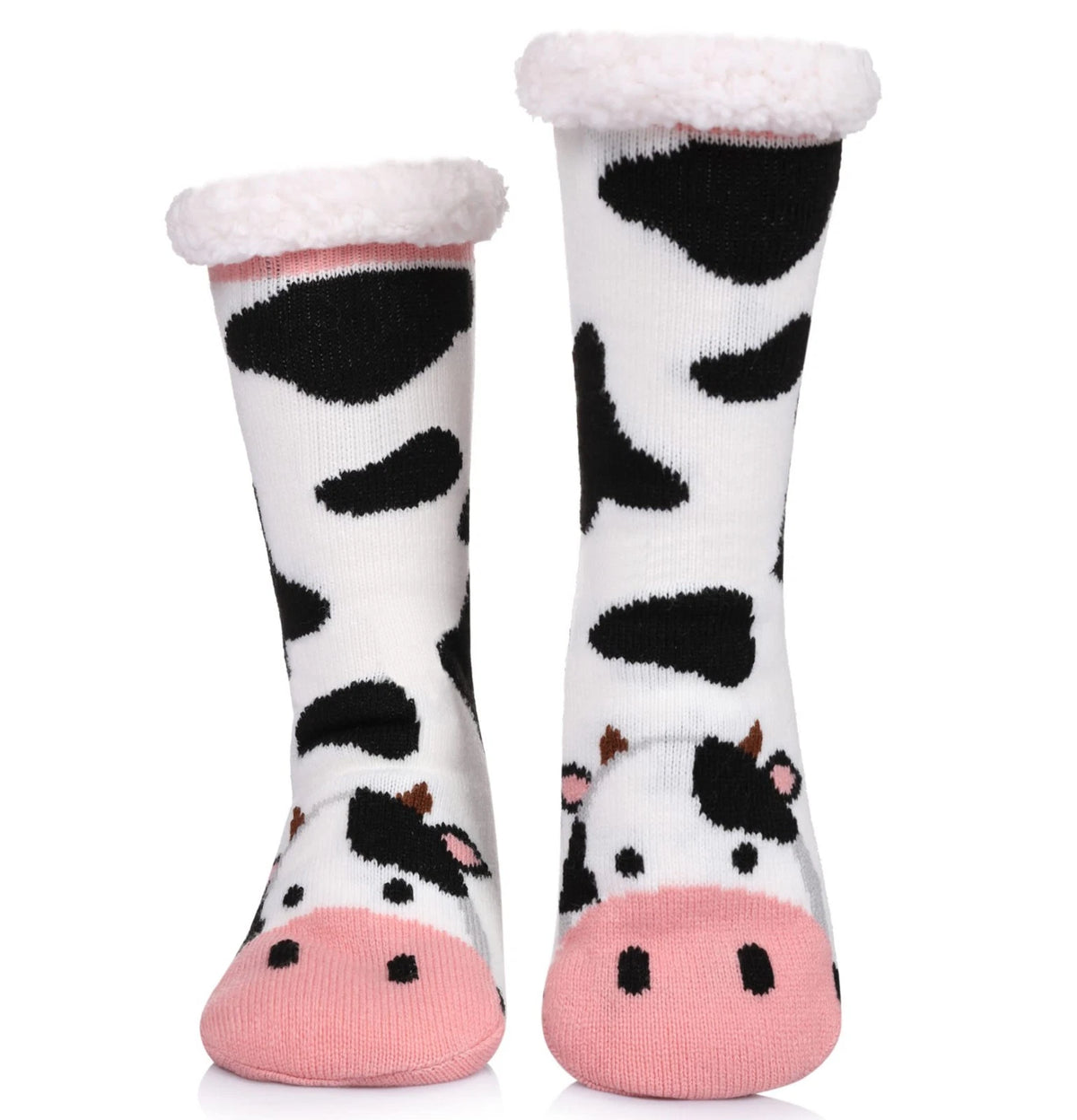 Womens Winter Slipper Socks With Grippers Cozy Warm Cute Fuzzy Slipper Socks ...
