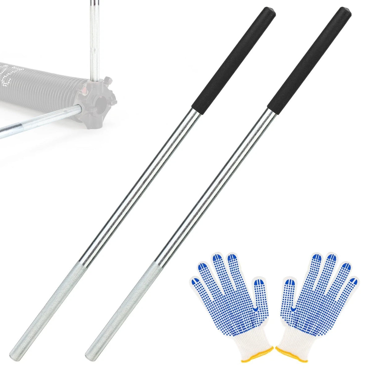 2Pcs Winding Bars with Non-Slip Handle 16-1/2 x 7/16 inch for Garage Door New