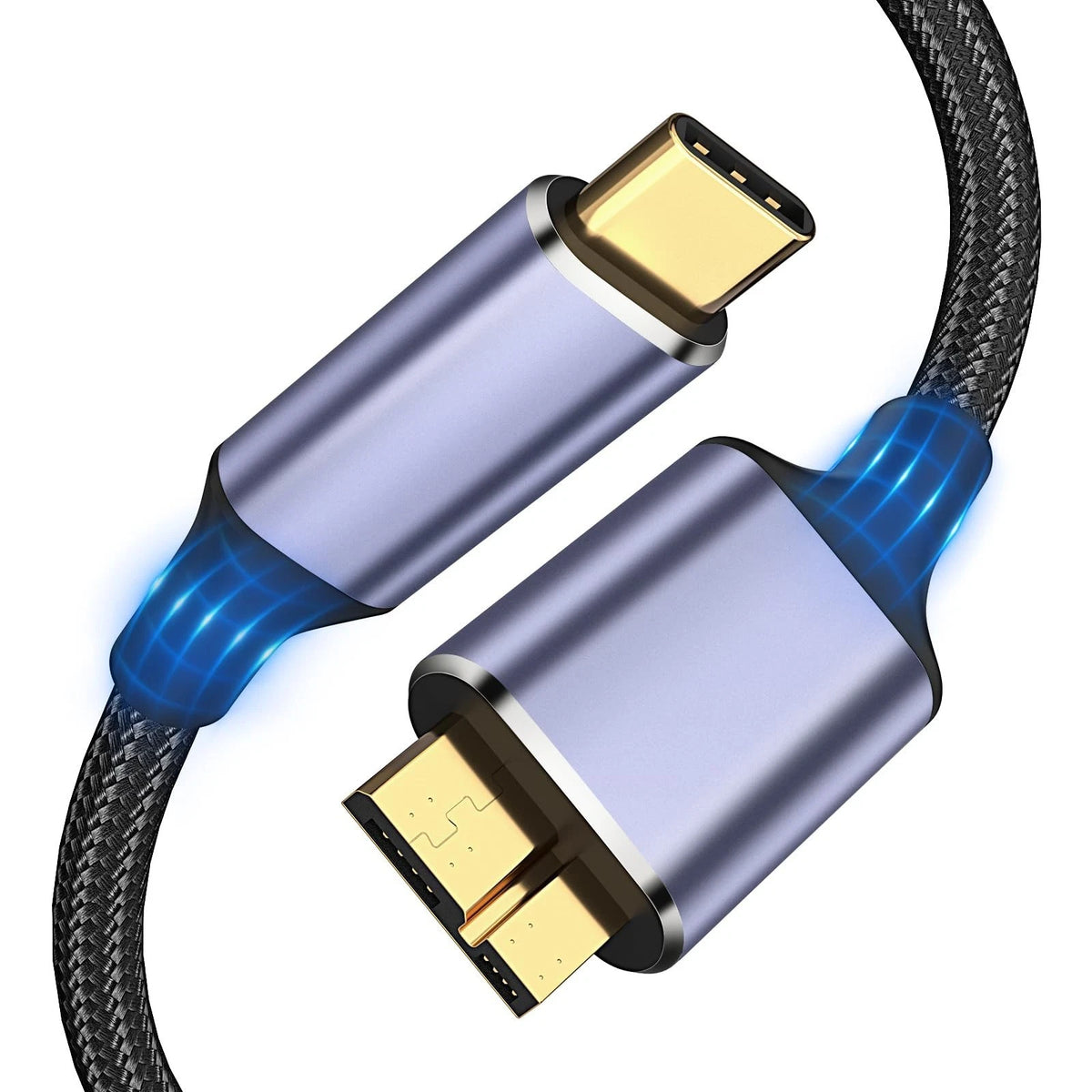 USB 3.1 Micro B to USB C Hard Drive Cables, 3.3FT 10 Gbps USB C to Micro B, Exte