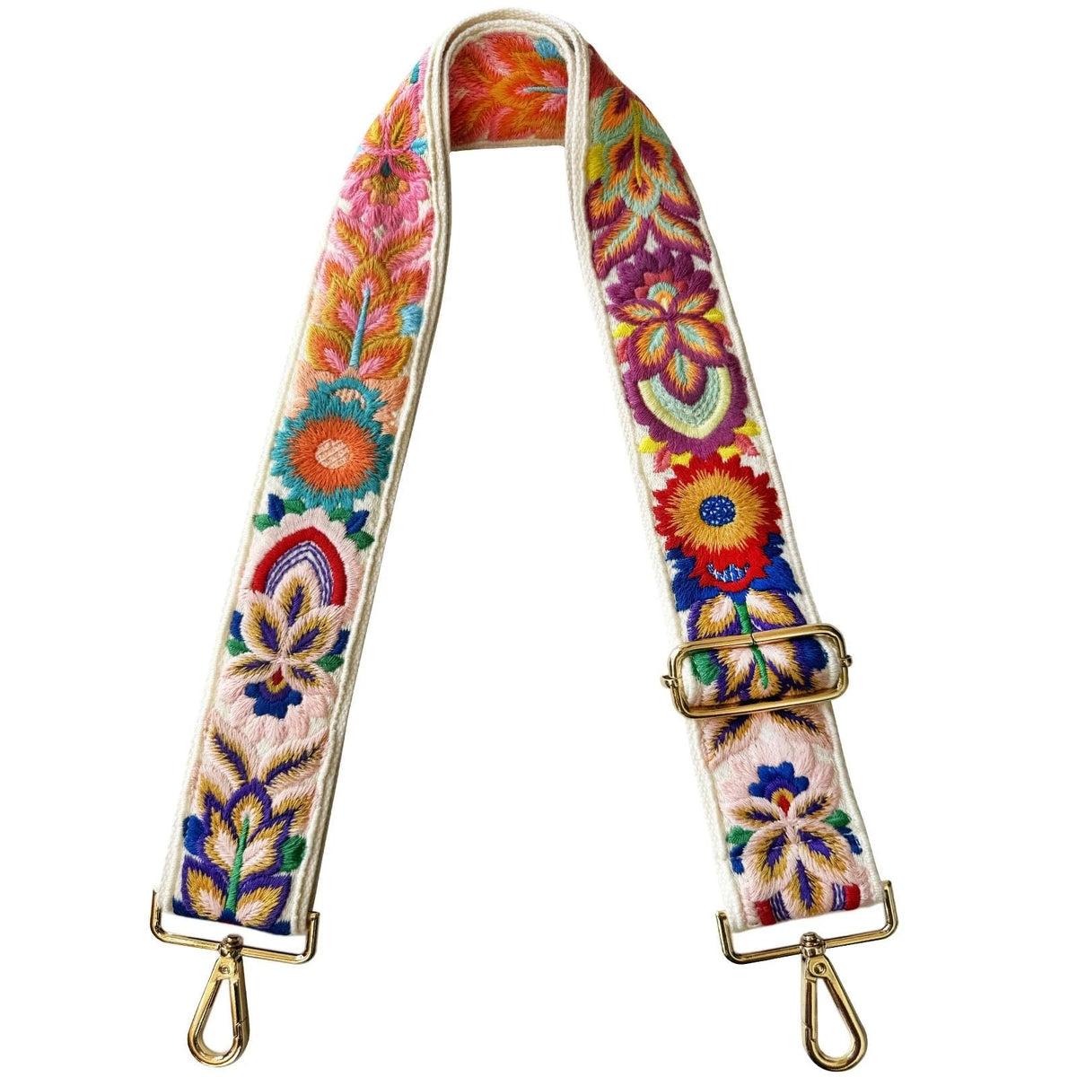 Embroidery Flower Purse Strap Replacement Crossbody for Handbags Women Guitar St