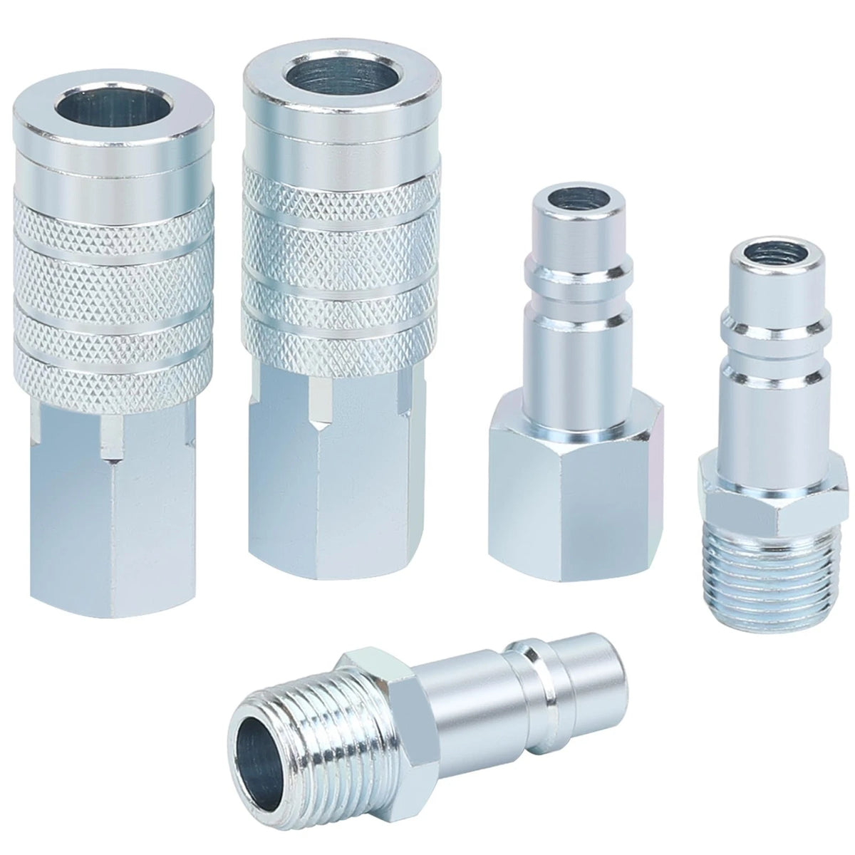 1/2” Air Hose Fittings Set, High Flow 2PCS I/M Industrial Type Coupler with 1/2”
