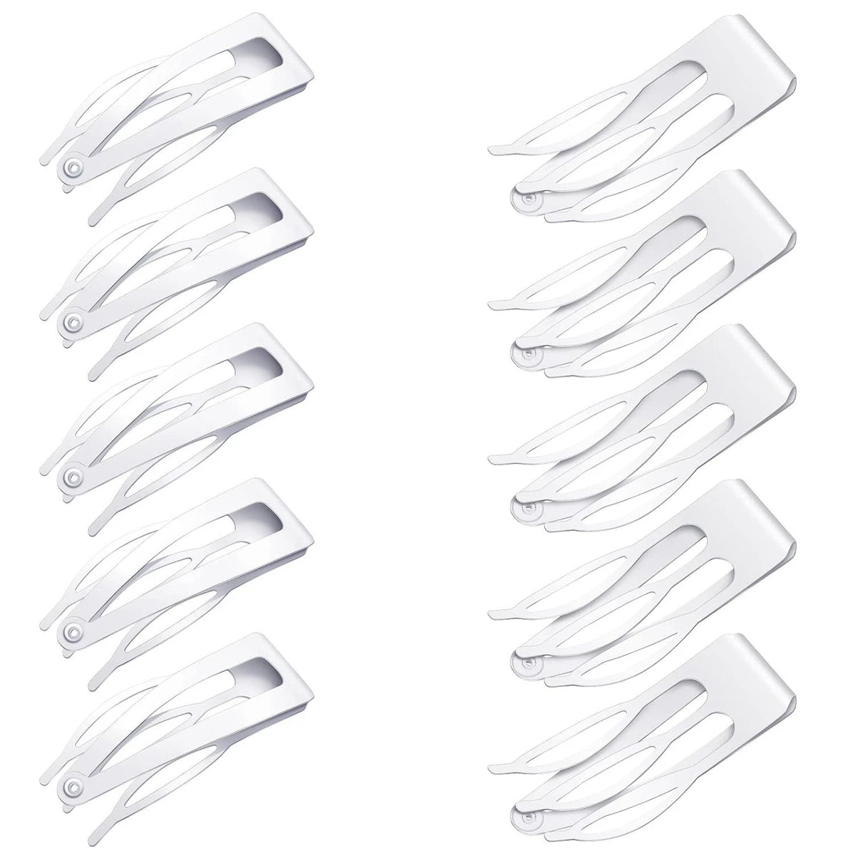 24 Pcs Double Grip Hair Clips Metal Snap Hair Barrettes 3 Prong for Women Girls