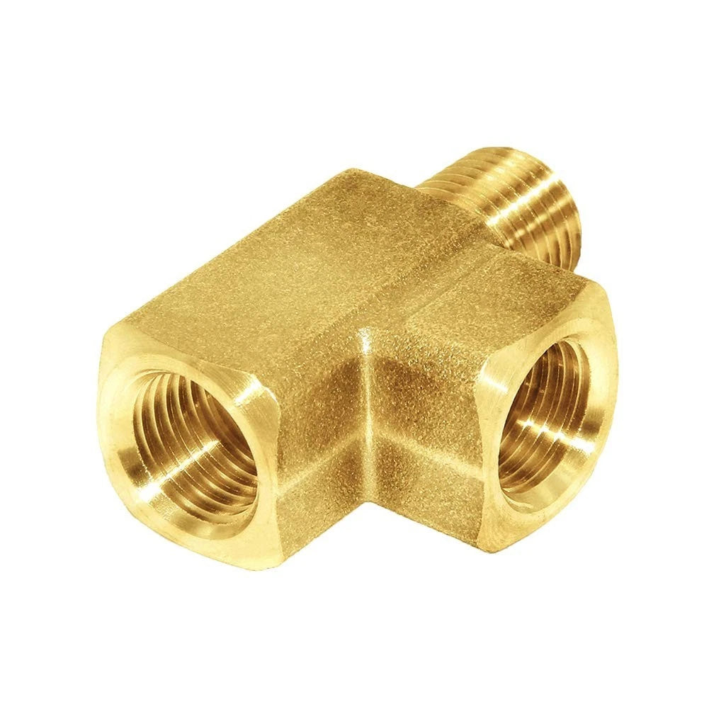 Brass Pipe Fitting Barstock Street Tee T 3 Way NPT 1/4