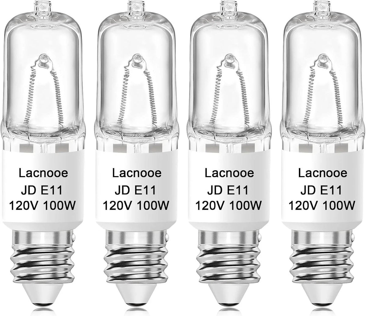 JDE11 120V 100W Halogen Light Bulbs (Replacement E11 LED Bulb), T4 Mini Candelab