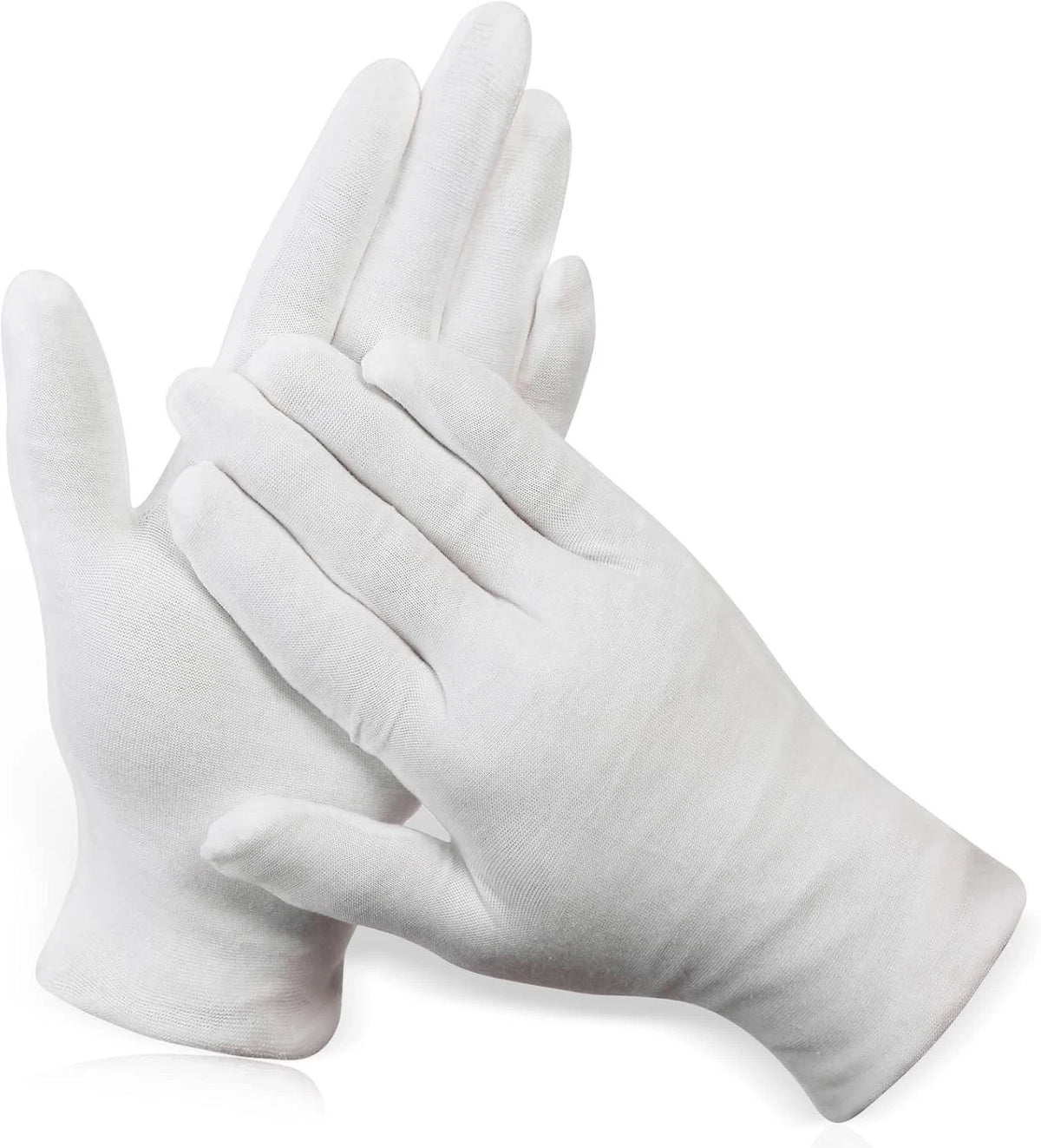 Paxcoo 12 Pairs XL White Cotton Gloves for Dry Hand Moisturizing Cosmetic Eczema