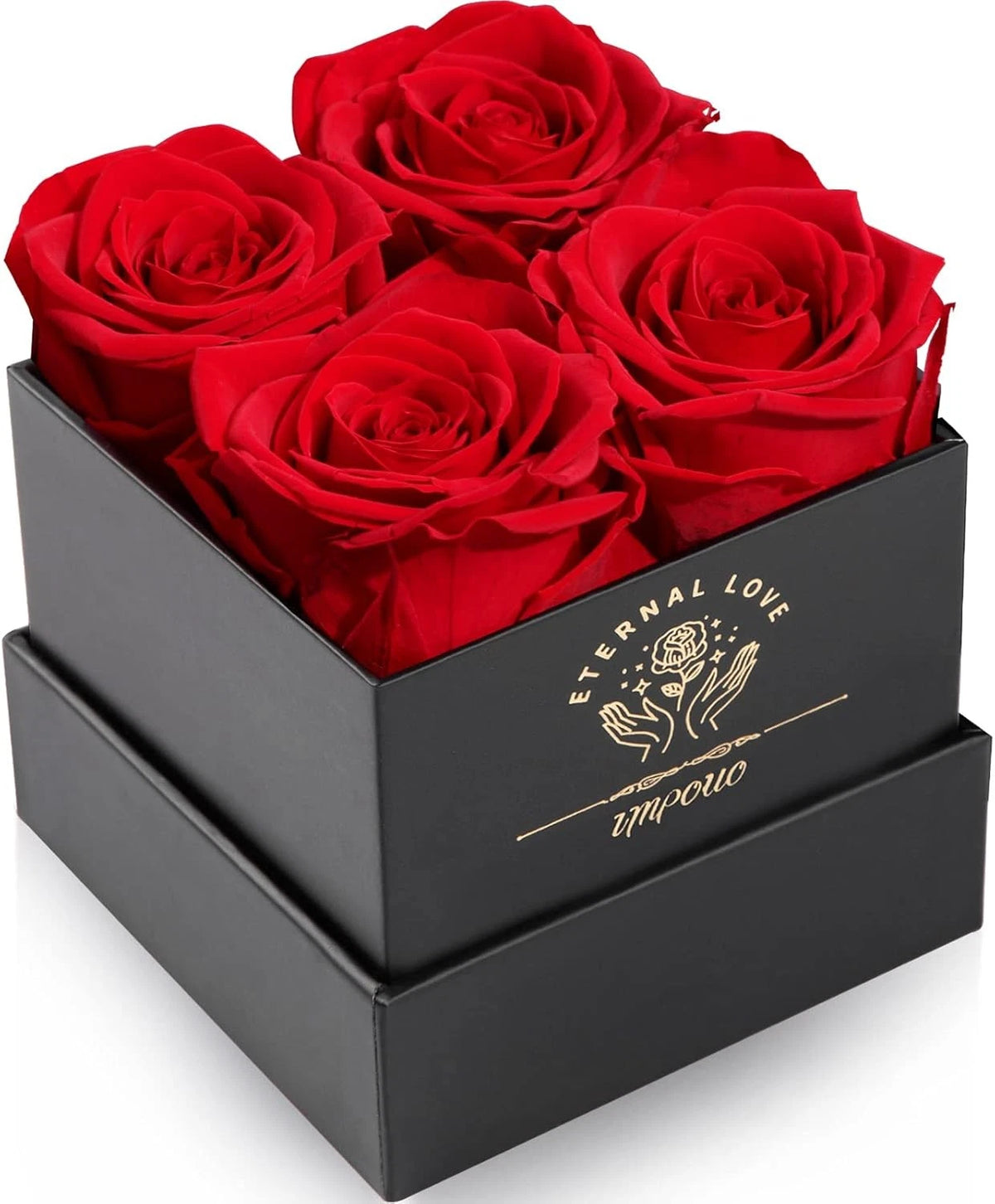 Impouo Preserved Rose Eternal Flowers Box Birthday Mother's Day Gift for Women
