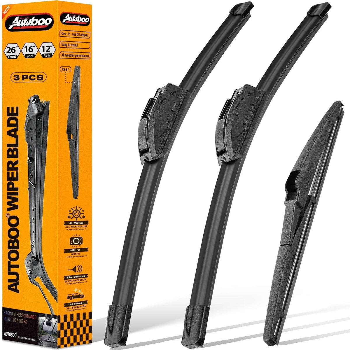 AUTOBOO Wiper Blades Set 26