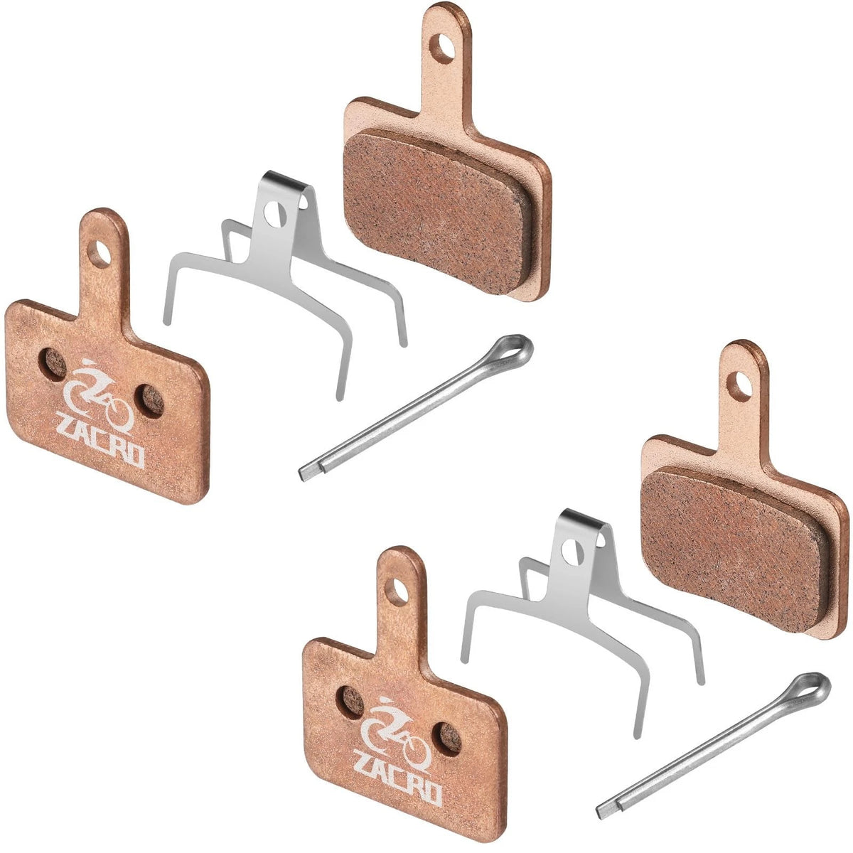Zacro Bike Brake Pads,Bicycle Disc Pads Fit for Tektro 2 Pairs, Brown FreeShip