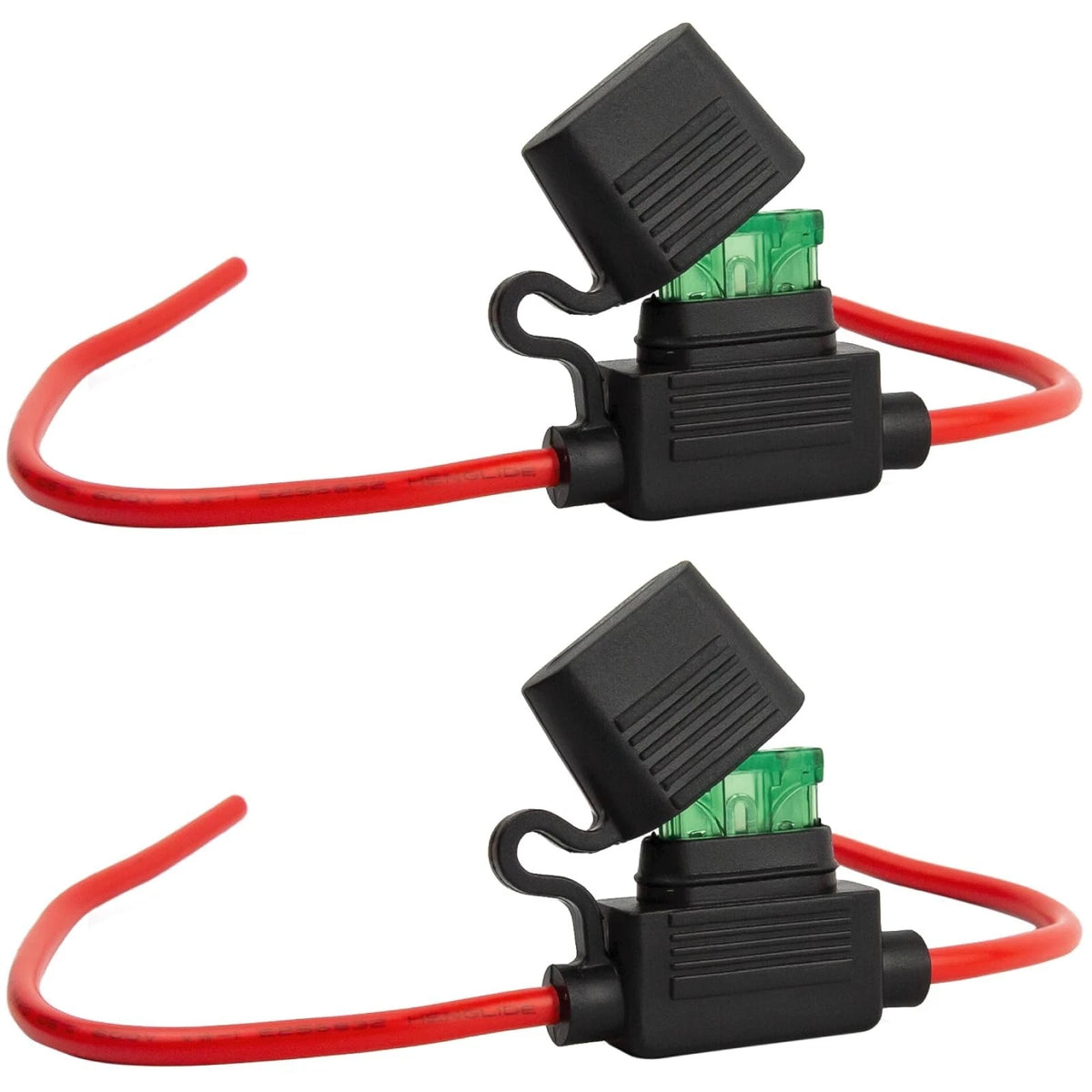2 PCS 12 AWG Gauge Inline Fuse Holder with 30A Maxi Fuse–Waterproof, Heavy-Du...