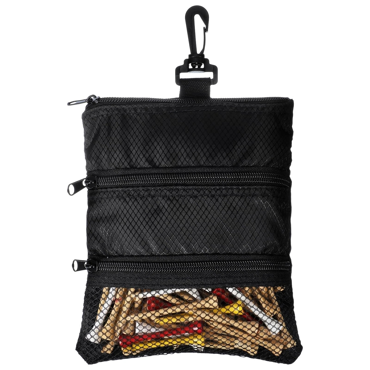 Golf Tee Bag Pouch Multi Pocket Zipper Golf Tee Holder Bag Accessories Organizer