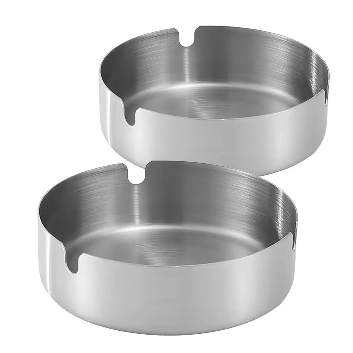 Ashtray Stainless Steel Cigarette Ashtray Ash Tray for Cigarettes 2 Pack