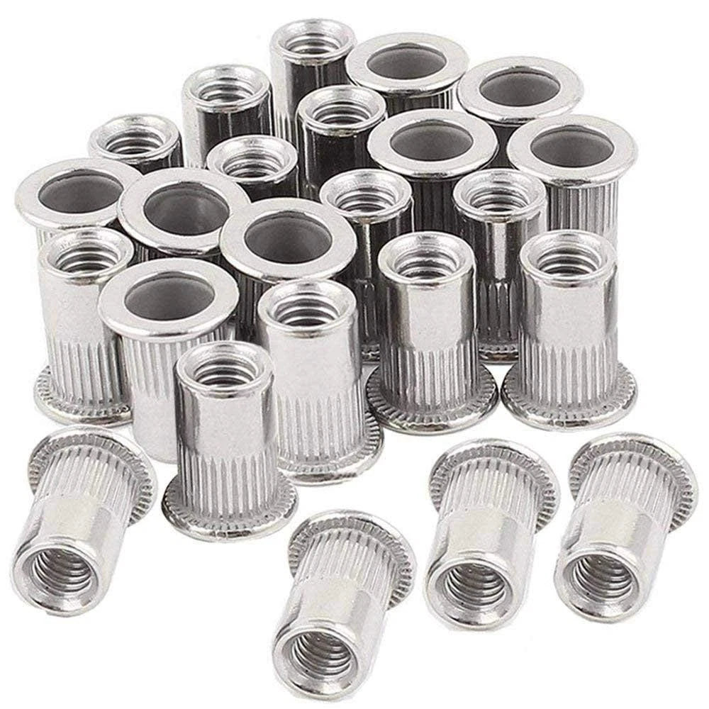 30pcs M8 Rivet Nuts Stainless Steel Threaded Rivet Insert Nuts Rivnut