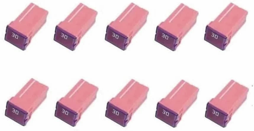 10 Pc Automotive Tall/Standard Profile JCASE Fuse 30 Amp Kit for Ford,...