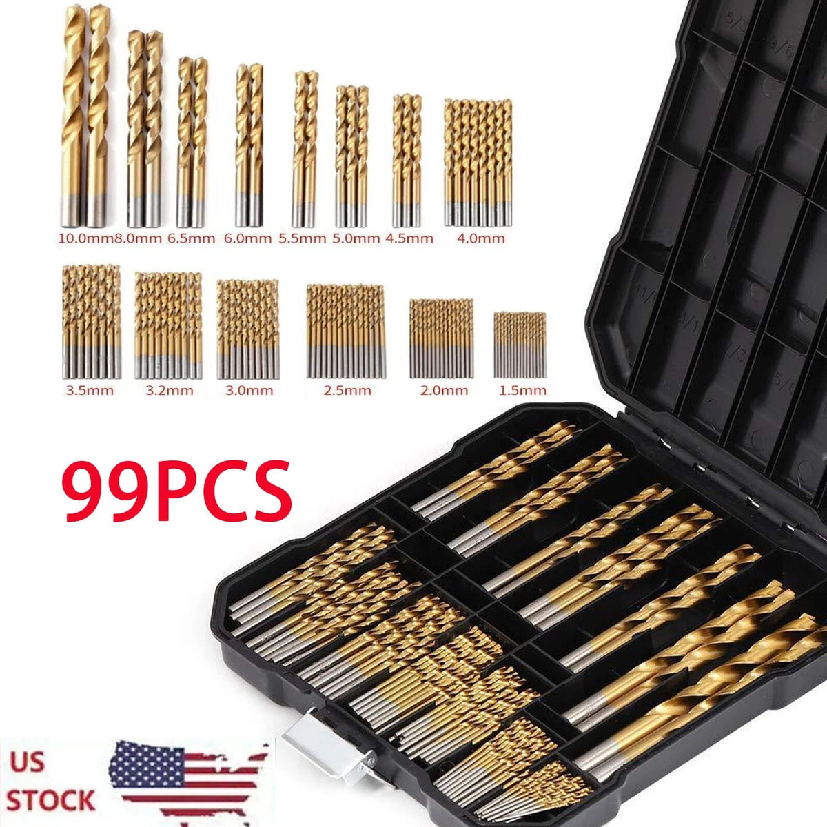 99PCS Drill Bit Set 1/16