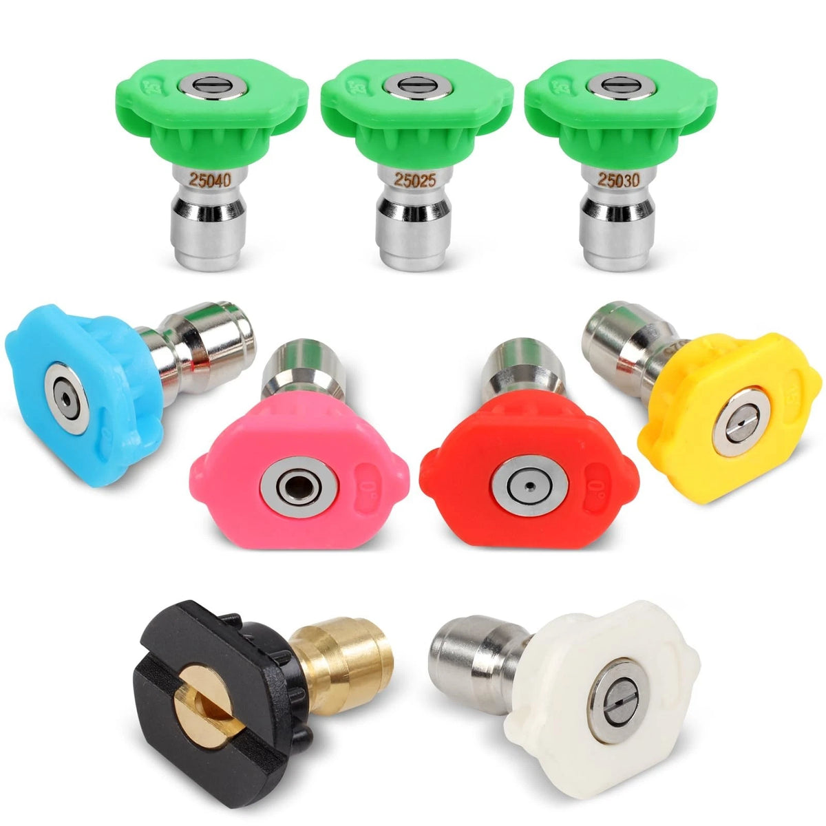 9Pack Pressure Washer Tips, 4000 PSI5000 PSI Multiple Degrees Pressure Washer...