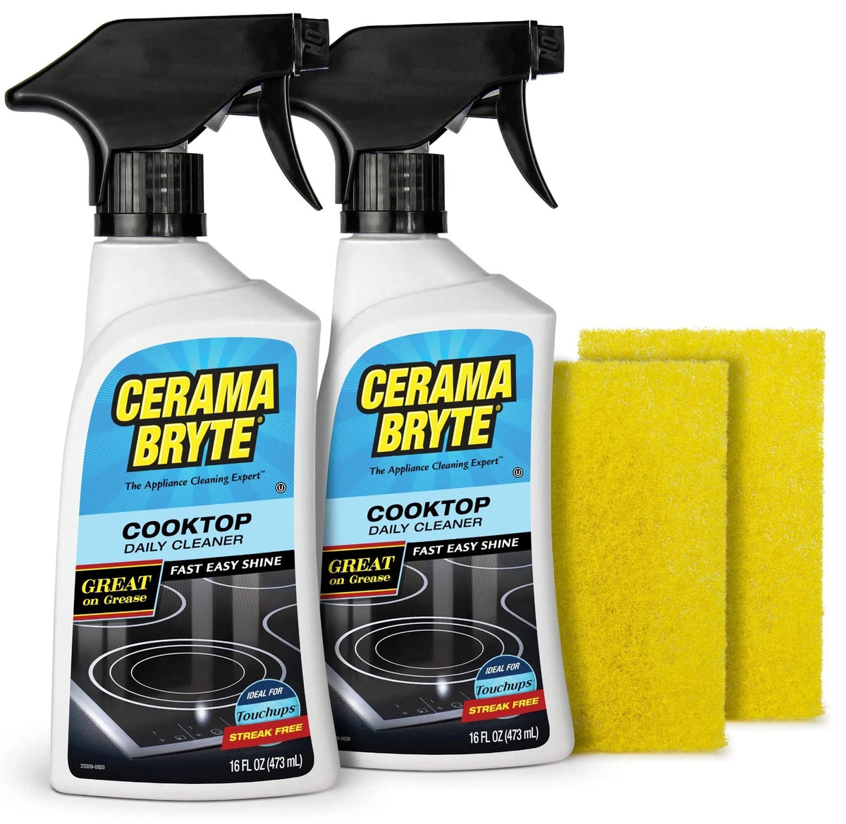 Daily Spray Cooktop and Stove Top Cleaner for Glass & Pads Combo Kit - Ceramic S