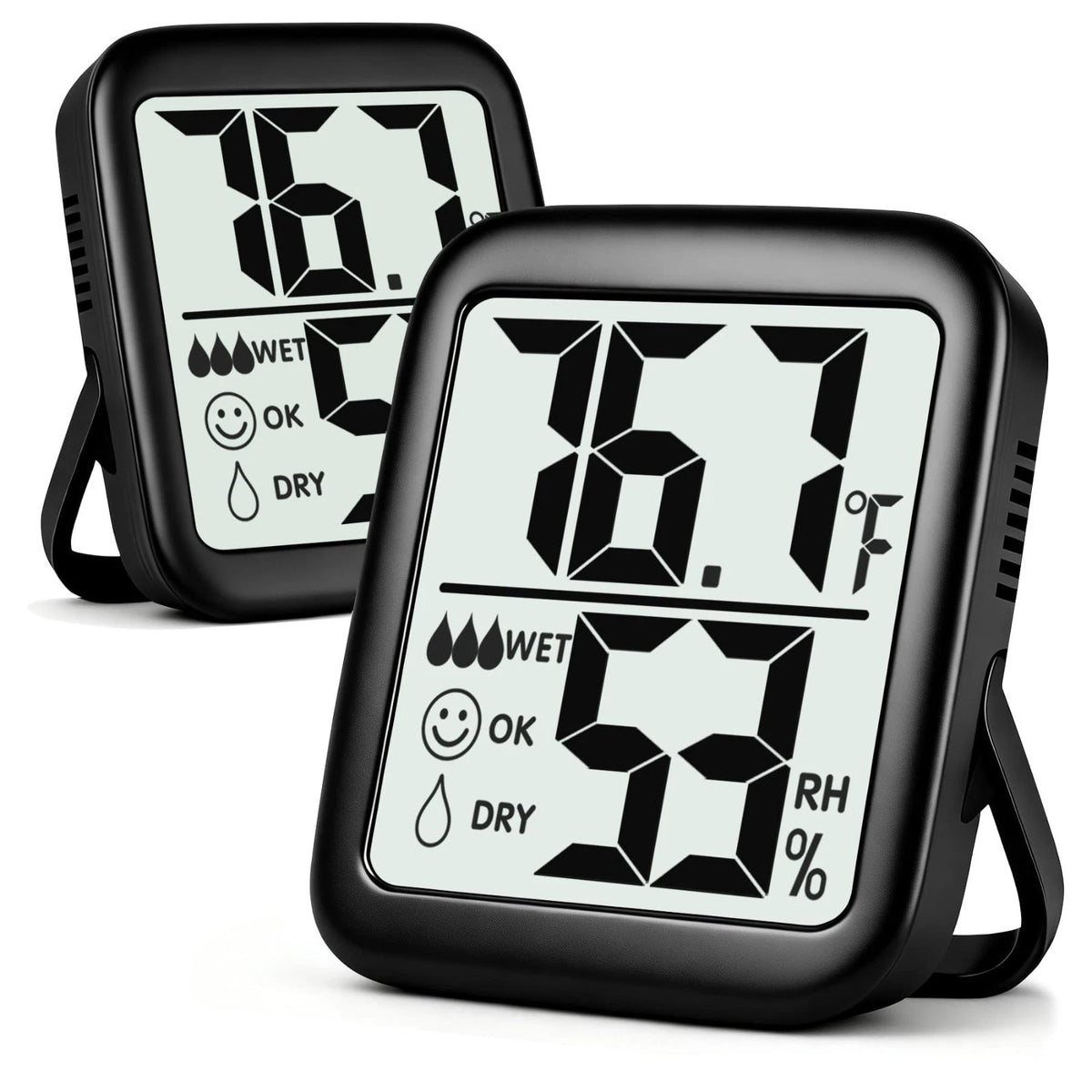 Antonki 2 Pack Room Thermometer for Home, Indoor Hygrometer Humidity Meter Gauge