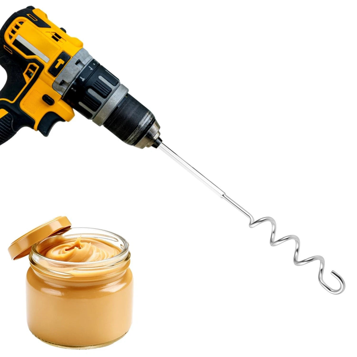 Peanut Butter Stirrer, 11.8 Inch Stainless Steel Nut Butter Mixer Peanut Butter
