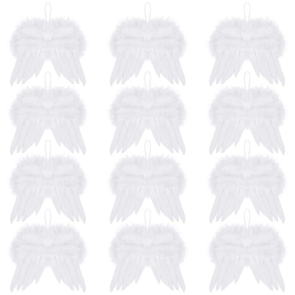 12Pcs Angel Feather Wings Ornament for Crafts Mini Angel Wings Christmas Tree De