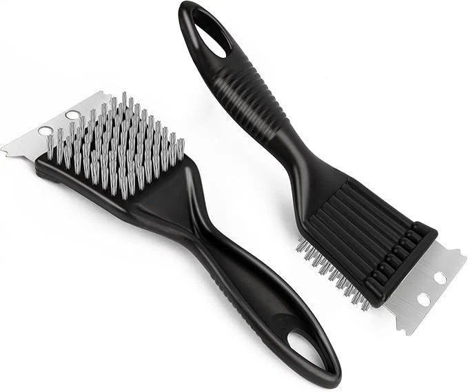 Wire Brush with Scraper for Paint Removal Rust Cleaning 2-Pack Versatile Stain..