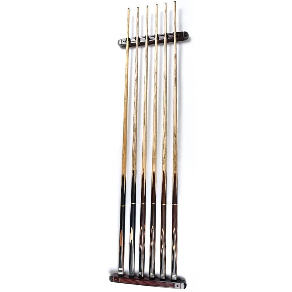 MOOCY Pool Stick Holder, Wall Mounted 6 Cue Billiard 39 x 4 x 3 cm, Burgundy