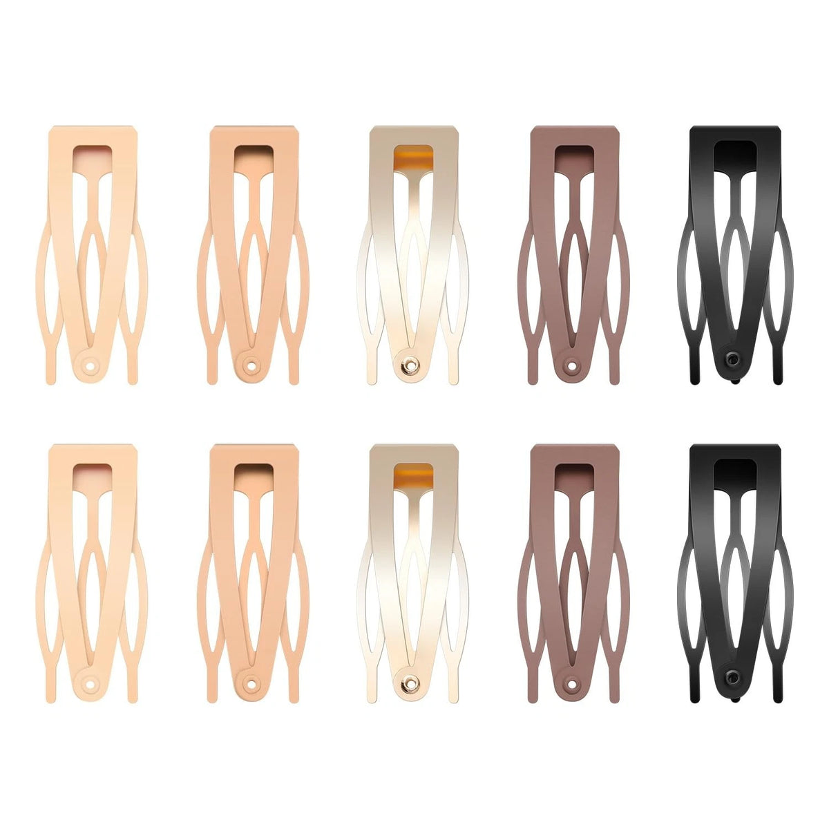 10 Pcs Double Grip Hair Clips, Sightor Metal Snap Hair Clips Hair Barrettes