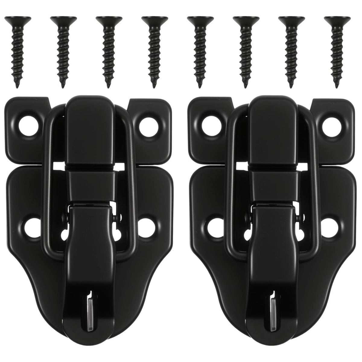 2 Pack Small Toggle Latches for Wooden Boxes Black Toggle Chest Latches