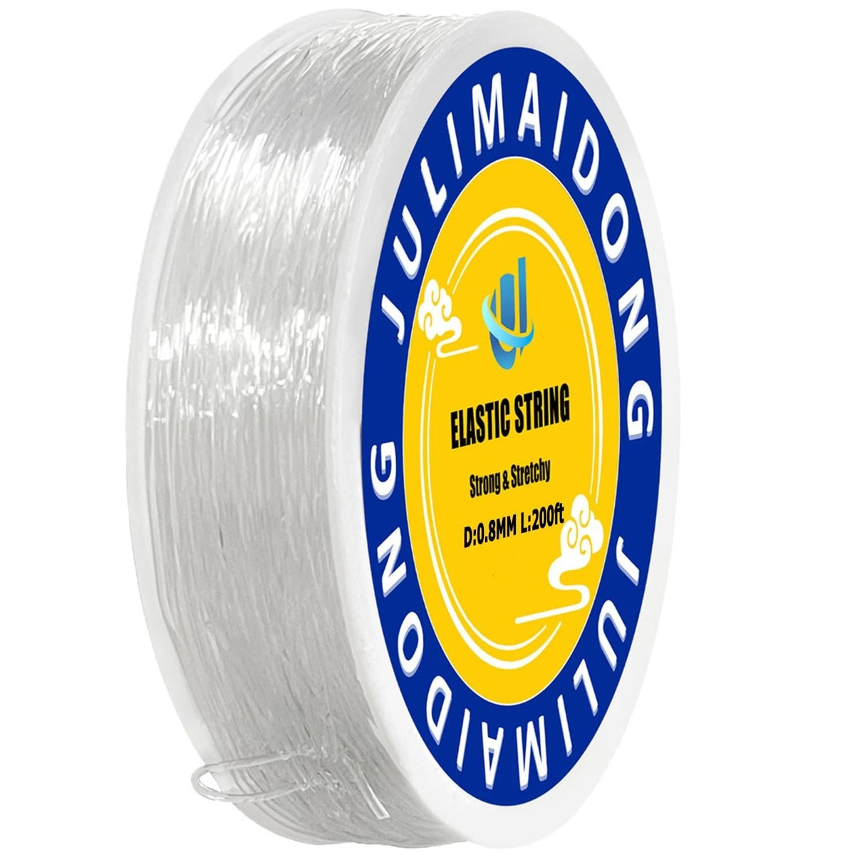 0.8mm Clear Elastic String 200ft ?? Stretch Cord for Beading & Jewelry Making