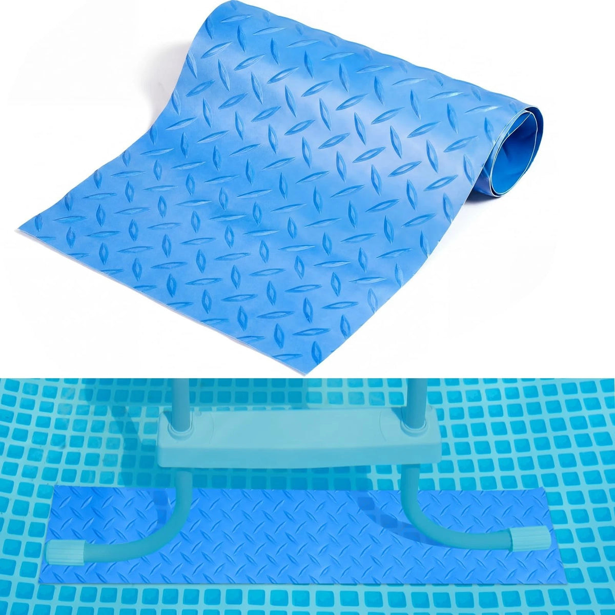 Above Ground Pool Ladder Mat, Swimming Protective Nonslip Step Pad with Texture,