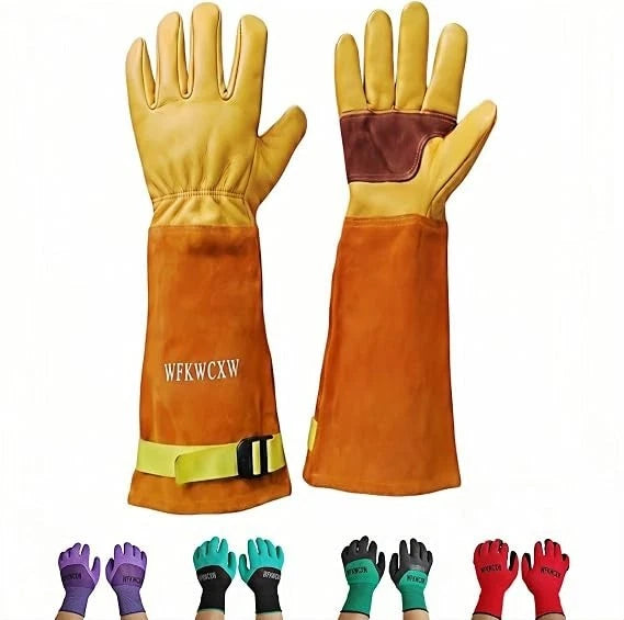 Gardening Gloves for Women/Men Thorn Proof, Premium X-Large, Yellow Free Shippin