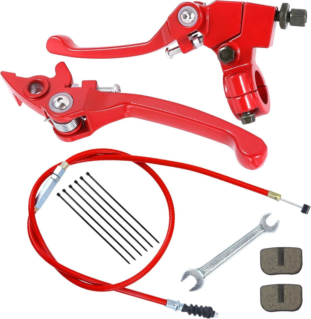 Folding Clutch Brake Lever with Cable Compatible Apollo RFZ Red