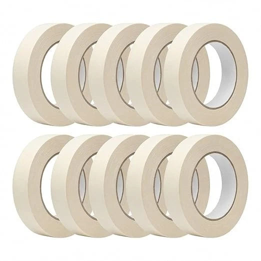 Masking Tape 0.75 inch x 55 Yards x 10 Rolls, White Painters Tape for General