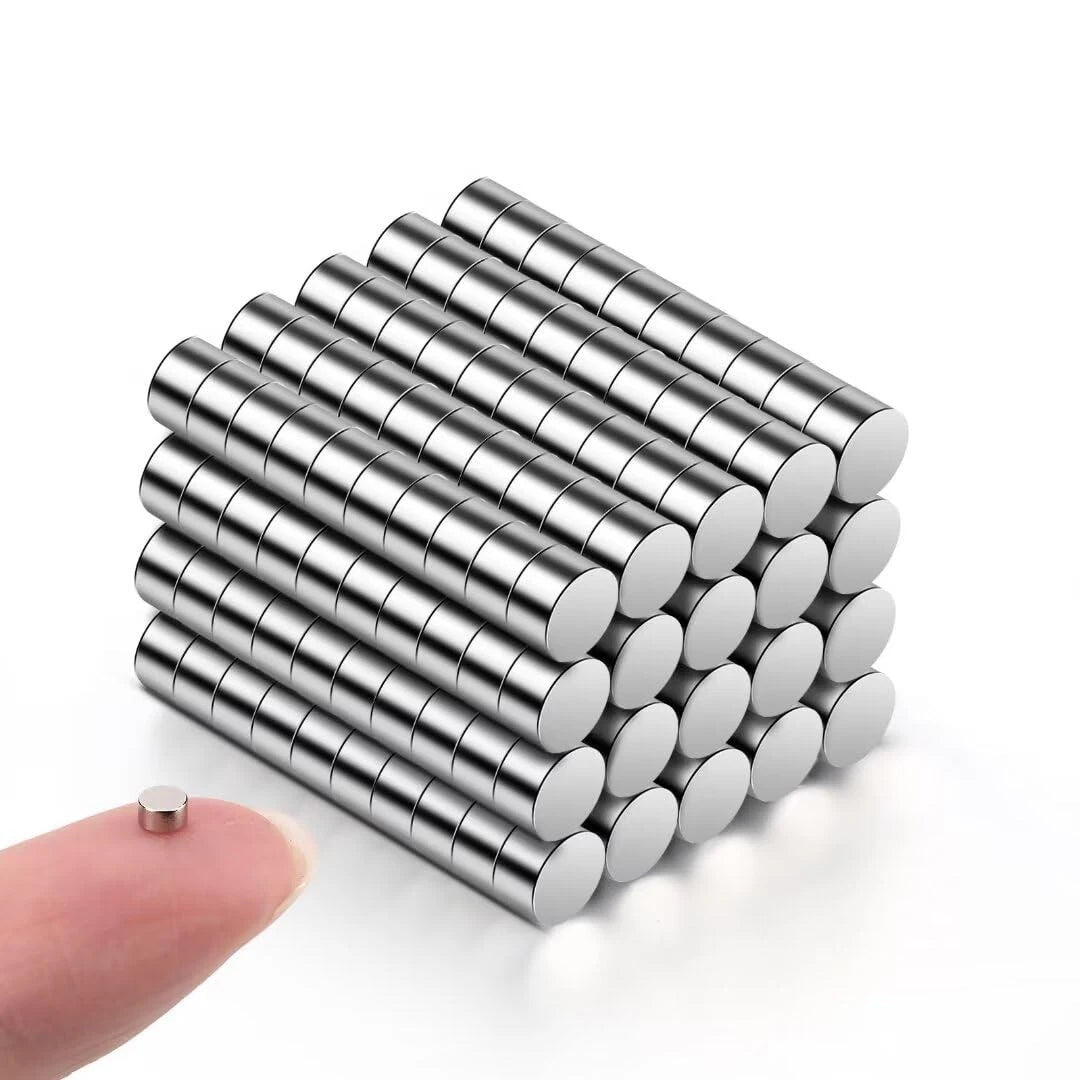 3x2mm Mini Magnets 200 Pack Tiny Round Magnets for Crafts & Models NEW