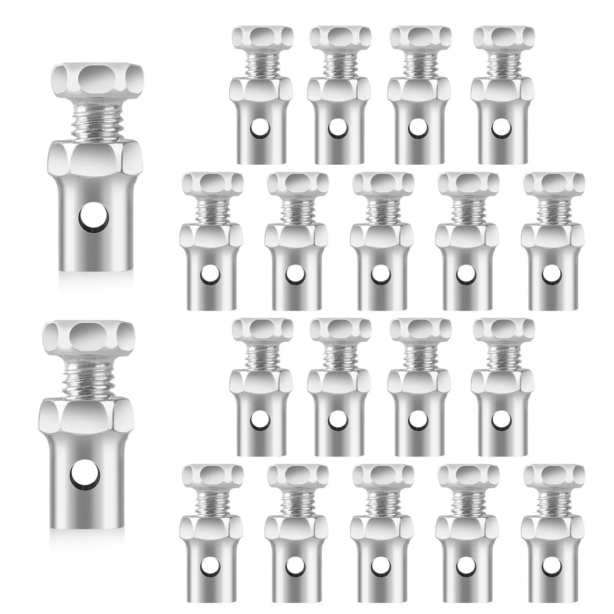 20 PCS Throttle Brake Cable Ends, 1/8