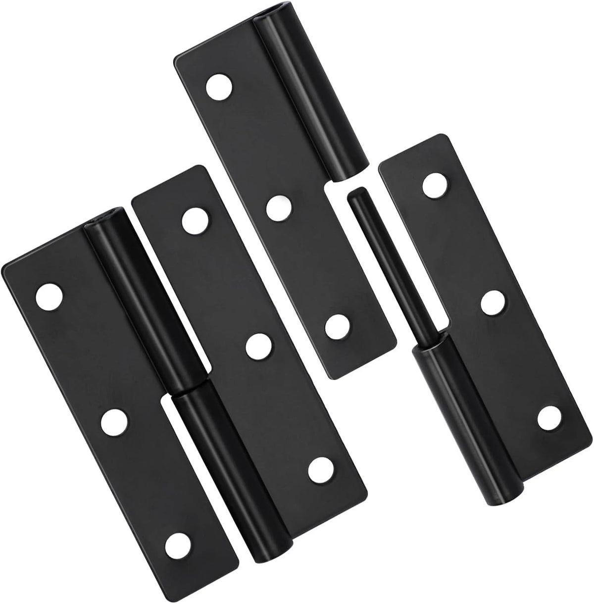 2 PCS Black Lift off Hinge 2.5Inch Stainless Steel Detachable Small Lift off Hin