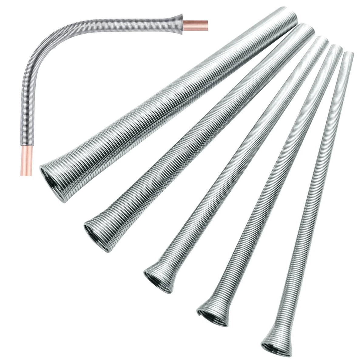 Spring Tubing Bender 5-in-1 Copper Pipe Tool for Brake, HVAC Lines, 1/4-5/8''