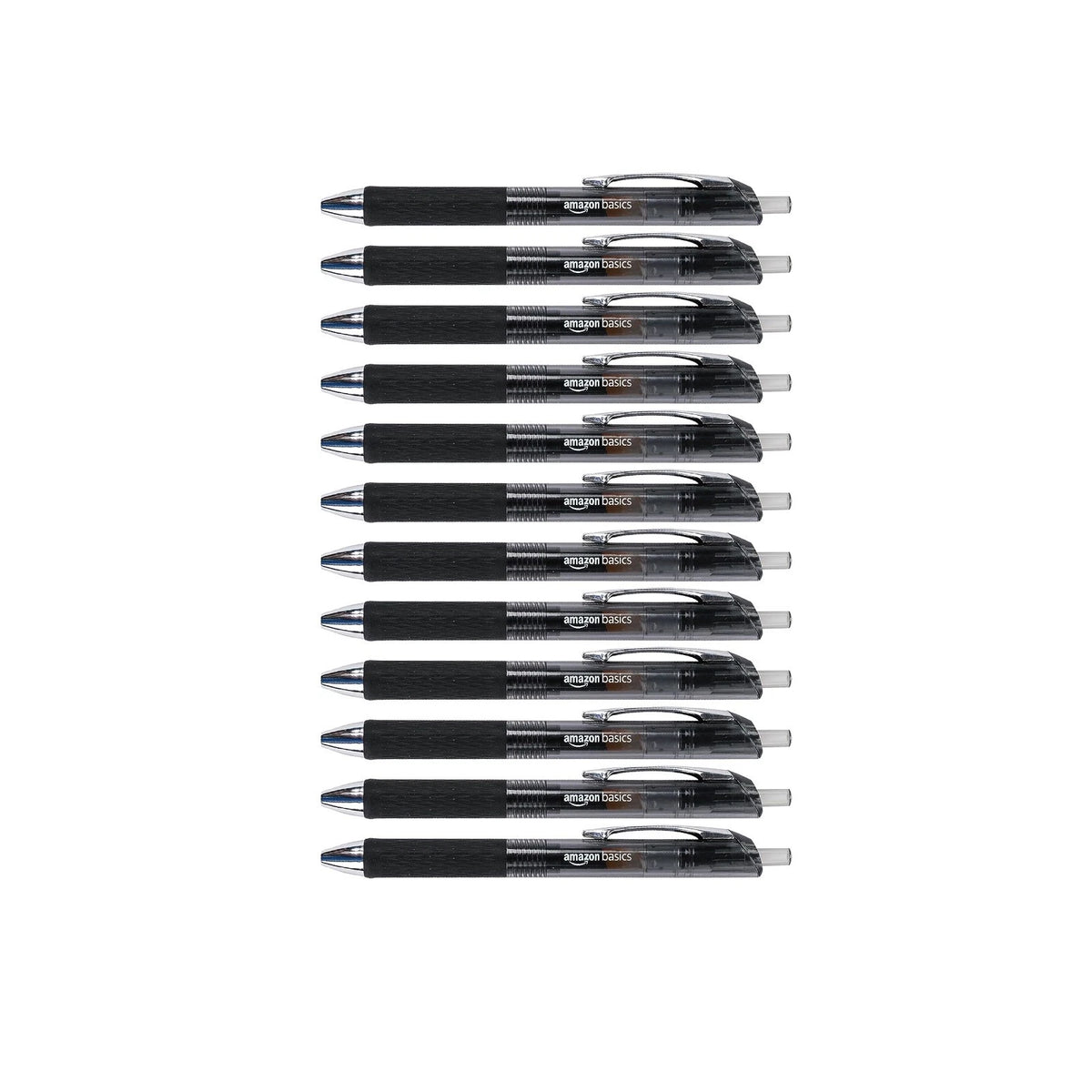 Gel Pens Fine Point Smooth Writing Pens, Retractable, Black, 0.7Mm, 12 Pack