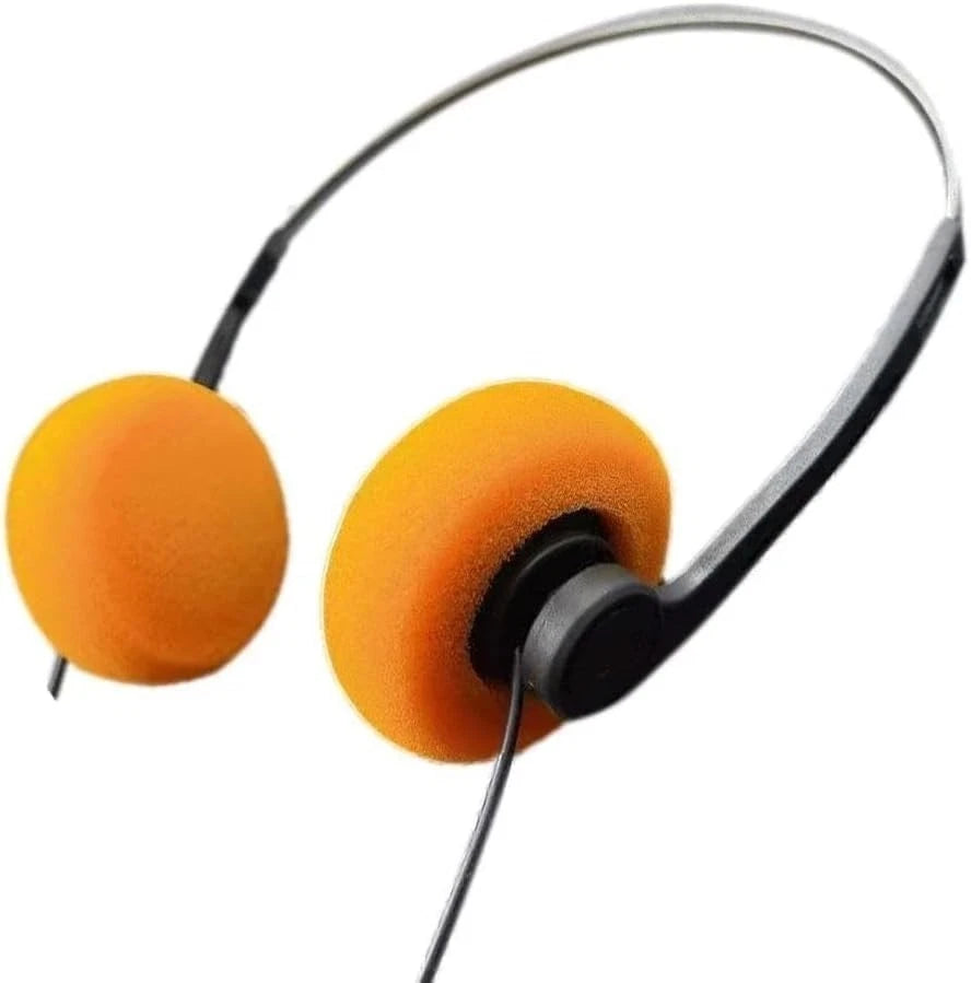 Orange Retro Over-Ear Headphone Vintage Underwire Headphone for Walkman