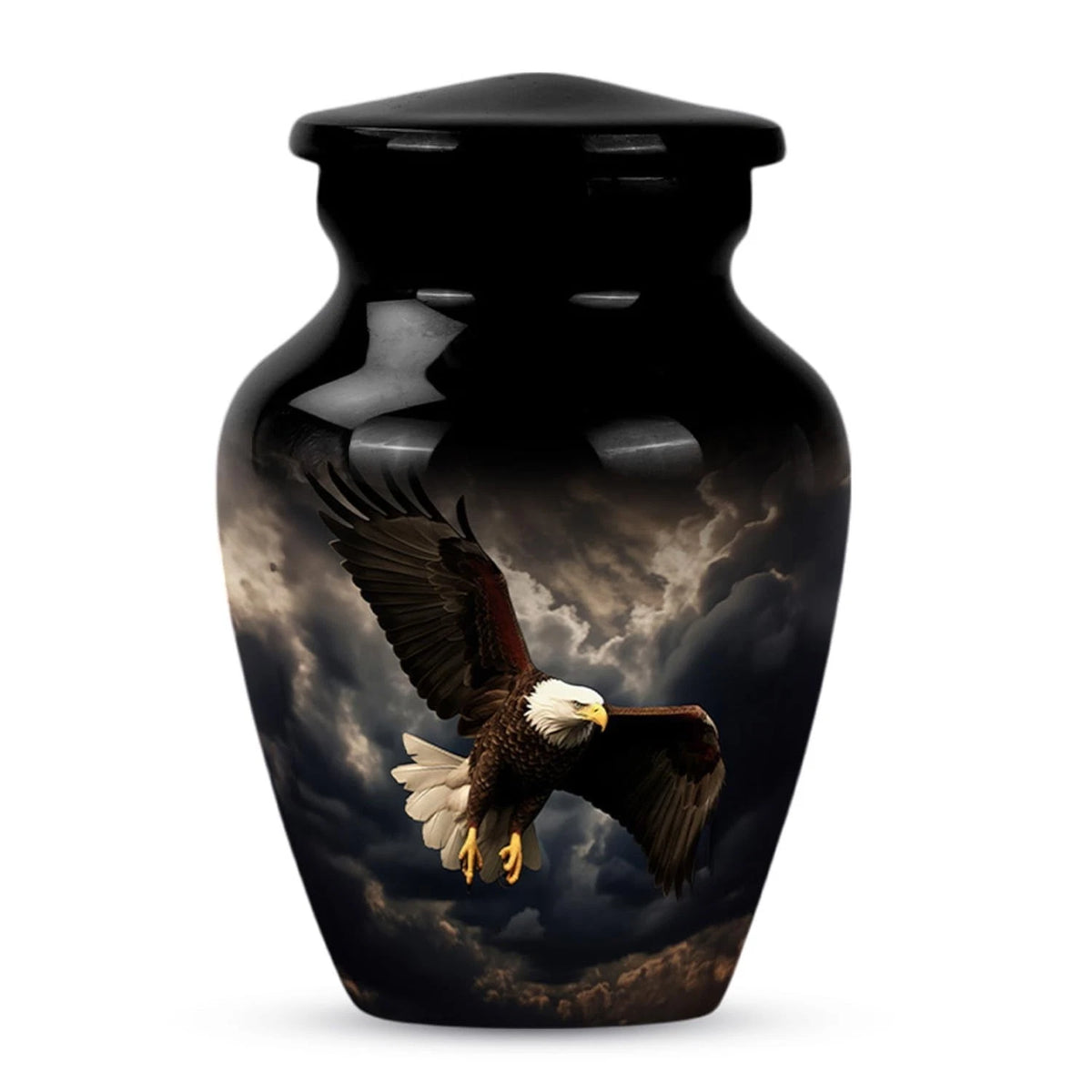 Black Eagle Fly Urns for Human Ashes Adult Male - Small Keepsake Urn for Human A